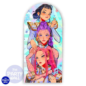 KPop Demon Hunters Funda para mampara de punta redonda o rectangular Mampara de punta redonda