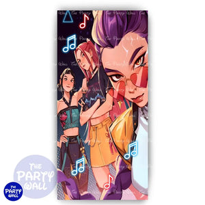 KPop Demon Hunters Funda para mampara de punta redonda o rectangular Mampara de punta redonda