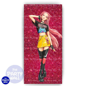KPop Demon Hunters - Funda para mampara de punta redonda o rectangular - Mampara de punta redonda