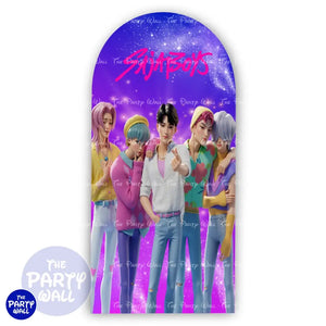 KPop Demon Hunters - Funda para mampara de punta redonda o rectangular Mampara de punta redonda