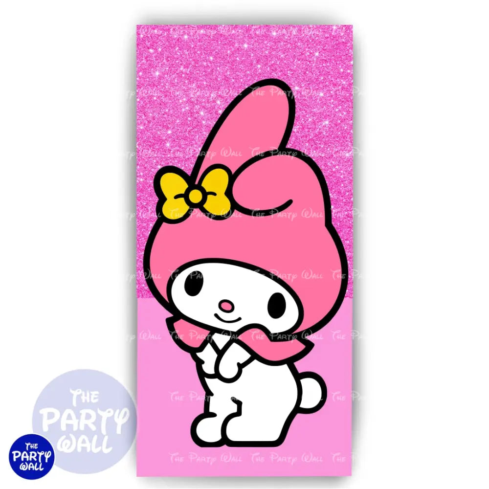 Kuromi y Melody - Funda para mampara de punta redonda o rectangular Mampara de punta redonda