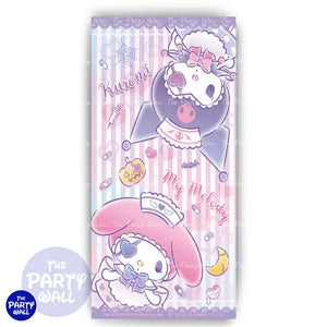 Kuromi y Melody - Funda para mampara de punta redonda o rectangular Mampara de punta redonda