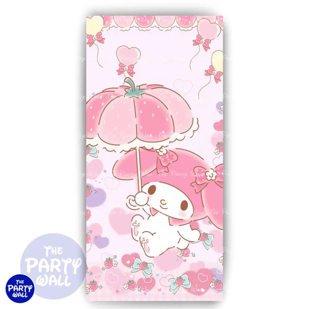 Kuromi y Melody - Funda para mampara de punta redonda o rectangular Mampara de punta redonda