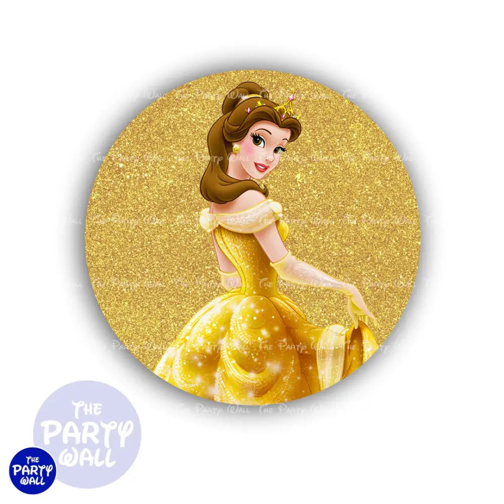 La Bella y la Bestia - Funda para mampara circular Circular