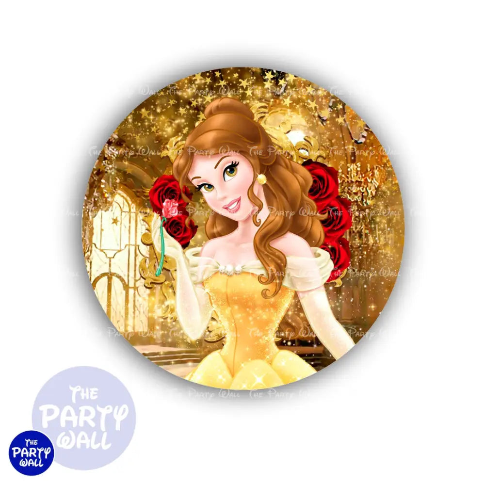 La Bella y la Bestia - Funda para mampara circular Circular