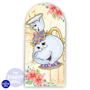 La Bella y la Bestia - Funda para mampara de punta redonda o rectangular Mampara de punta redonda