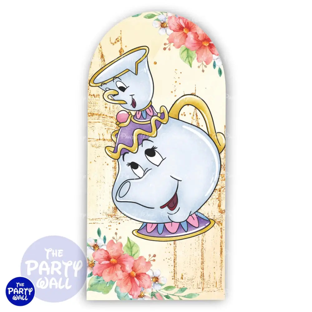 La Bella y la Bestia - Funda para mampara de punta redonda o rectangular Mampara de punta redonda