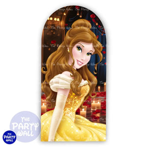 La Bella y la Bestia - Funda para mampara de punta redonda o rectangular Mampara de punta redonda