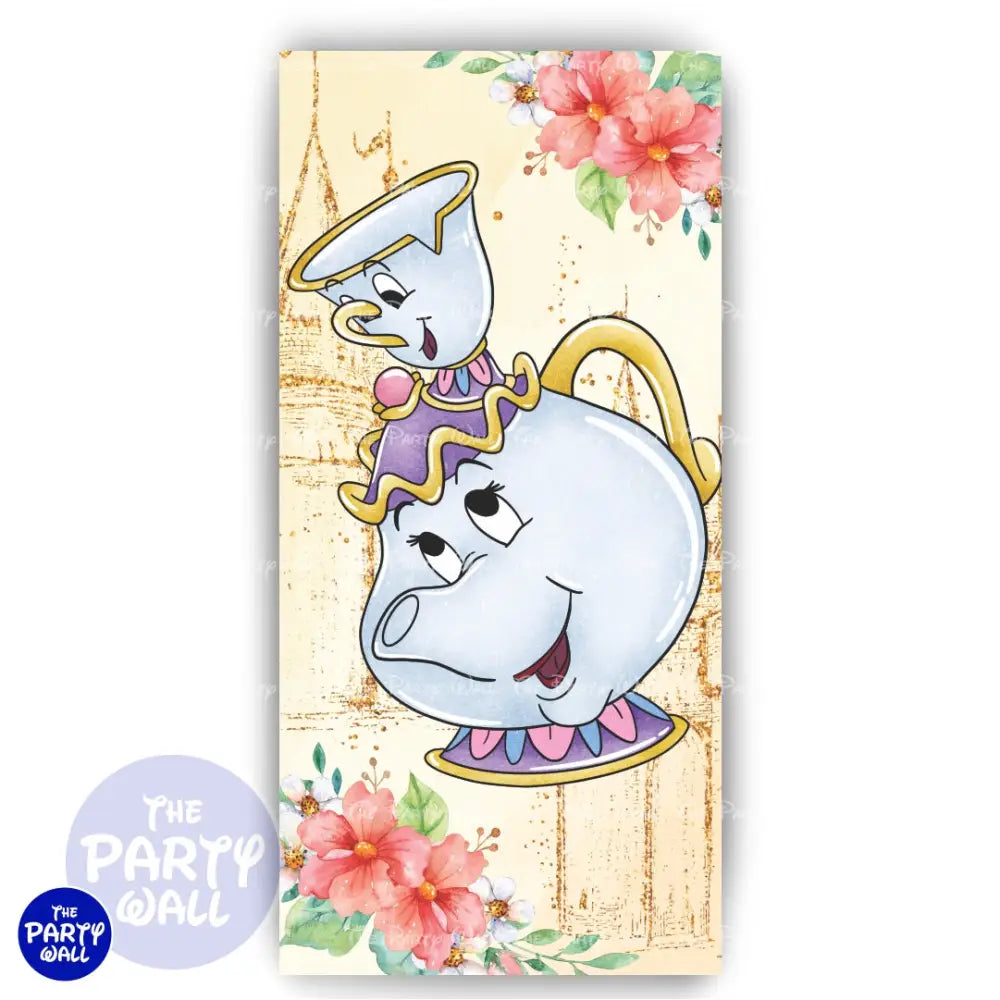 La Bella y la Bestia - Funda para mampara de punta redonda o rectangular Mampara de punta redonda