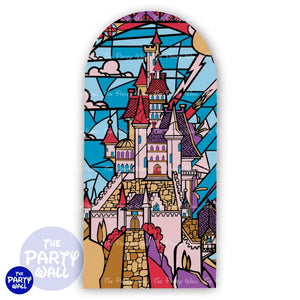 La Bella y la Bestia - Funda para mampara de punta redonda o rectangular Mampara de punta redonda