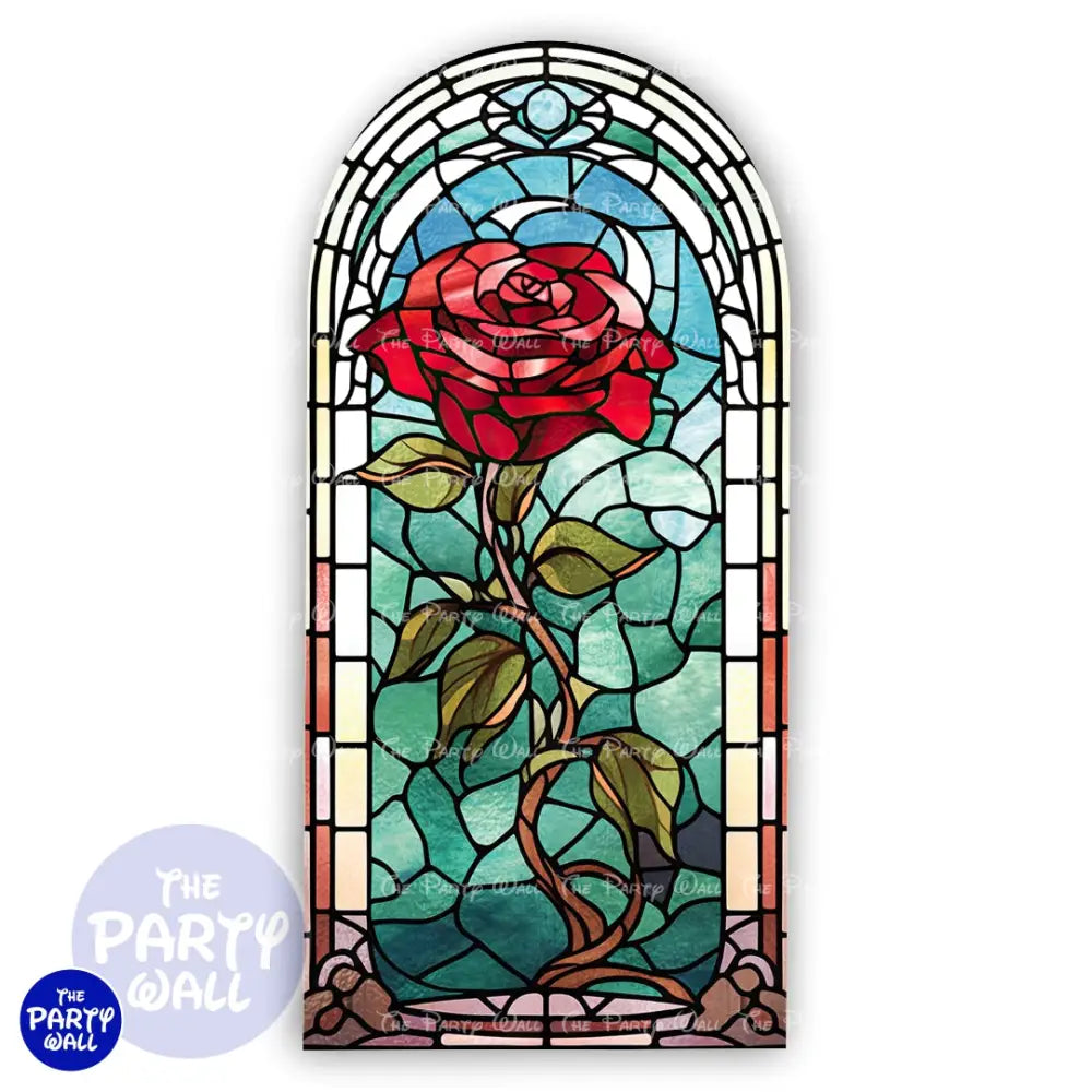 La Bella y la Bestia - Funda para mampara de punta redonda o rectangular Mampara de punta redonda