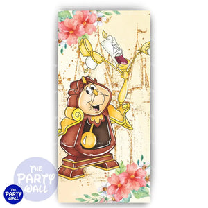 La Bella y la Bestia - Funda para mampara de punta redonda o rectangular Mampara de punta redonda