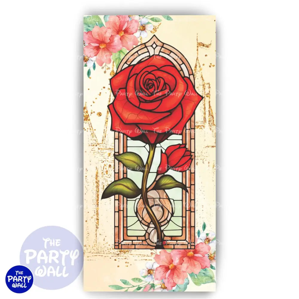 La Bella y la Bestia - Funda para mampara de punta redonda o rectangular Mampara de punta redonda