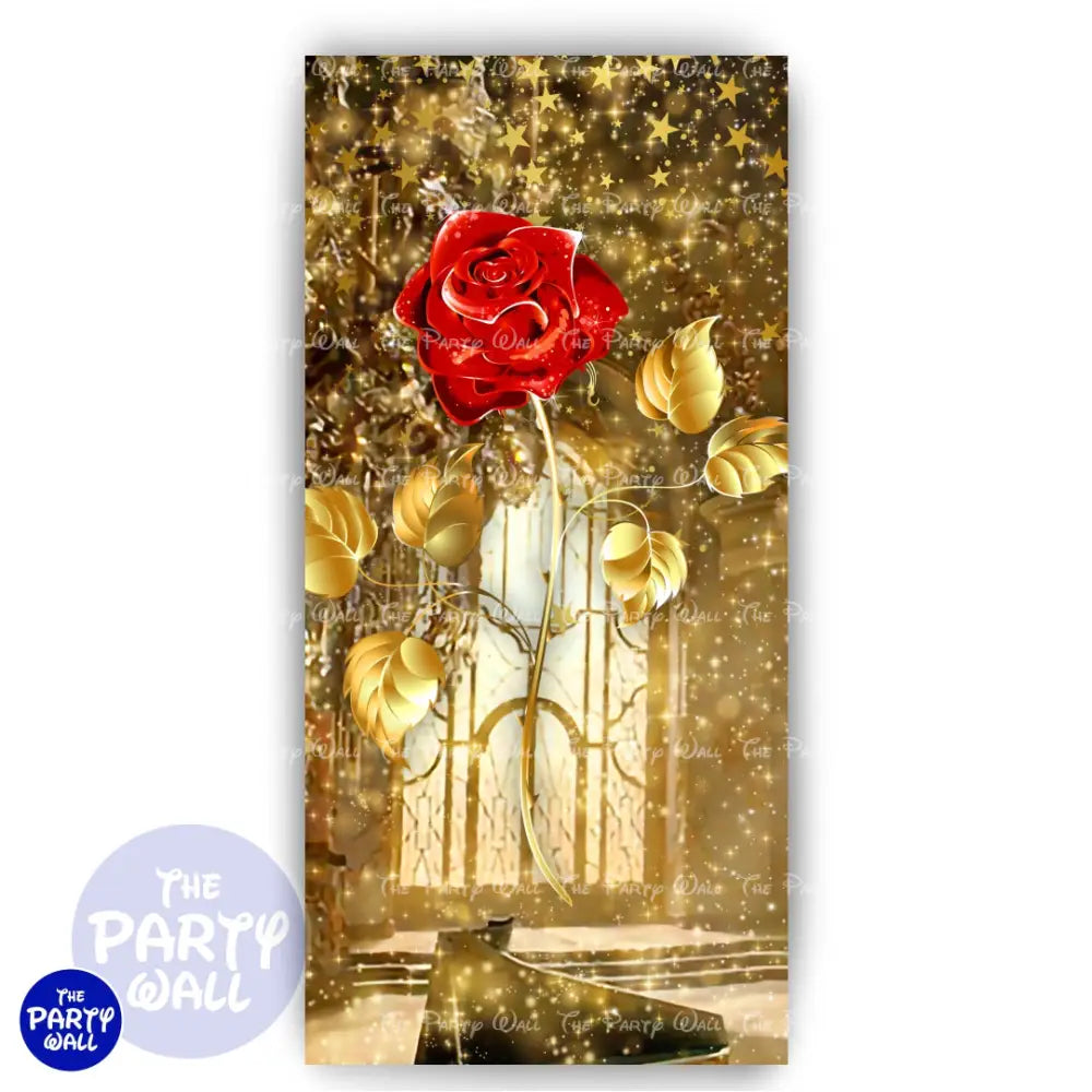 La Bella y la Bestia - Funda para mampara de punta redonda o rectangular Mampara de punta redonda