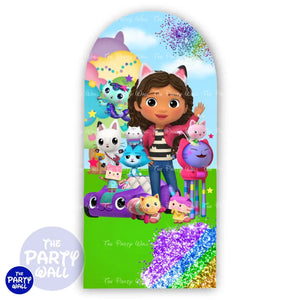 La Casa de Gabby - Funda para mampara de punta redonda o rectangular Mampara de punta redonda