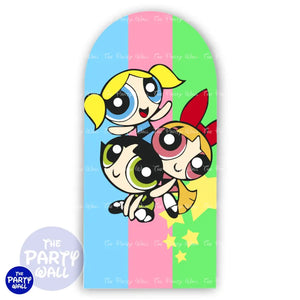 Las Chicas Superpoderosas - Funda para mampara de punta redonda o rectangular Mampara de punta redonda