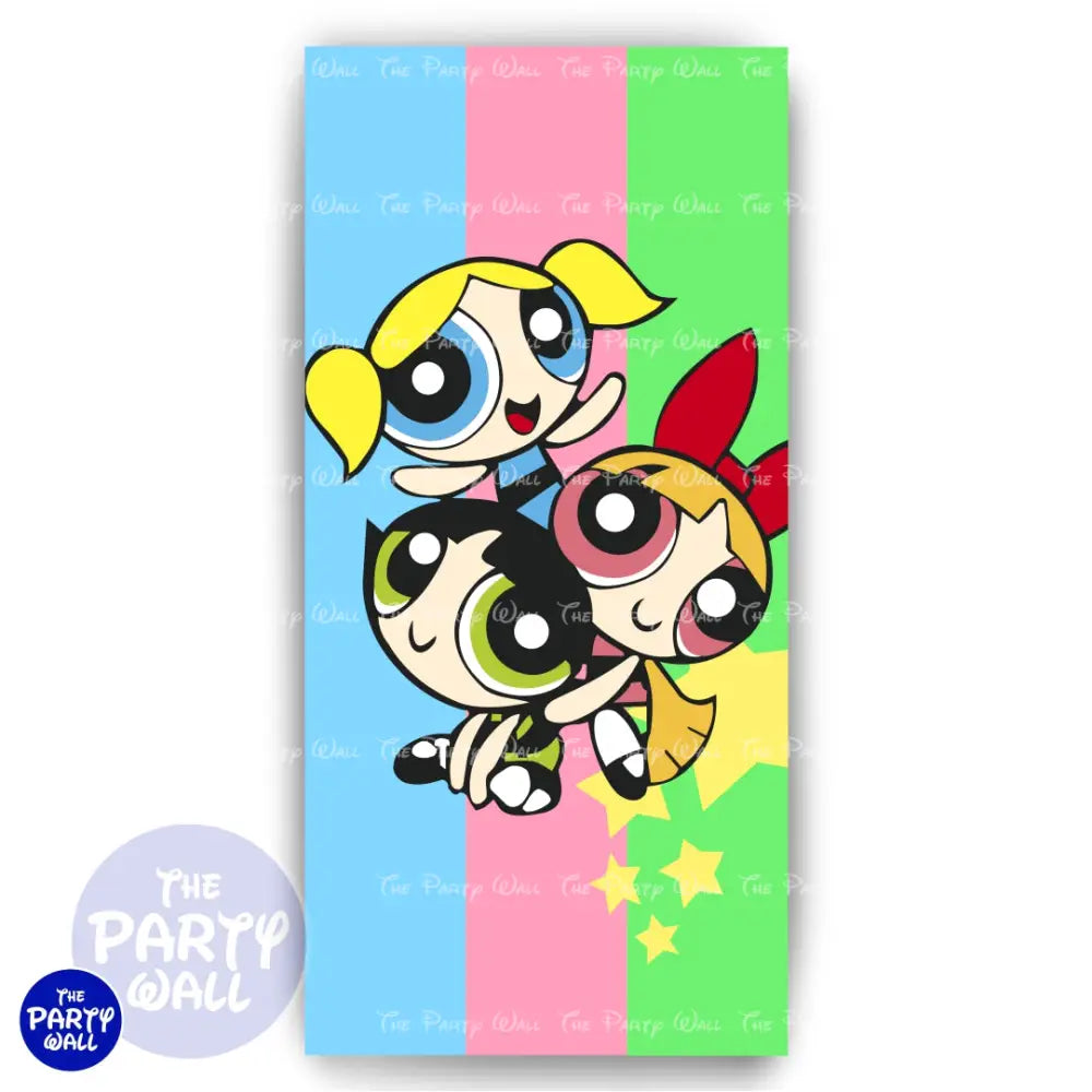 Las Chicas Superpoderosas - Funda para mampara de punta redonda o rectangular Mampara de punta redonda