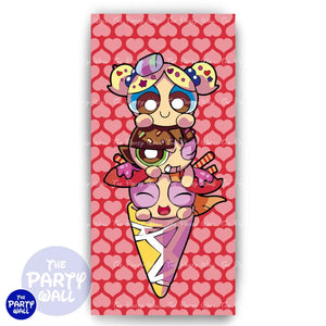 Las Chicas Superpoderosas - Funda para mampara de punta redonda o rectangular Mampara de punta redonda