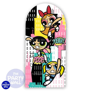 Las Chicas Superpoderosas - Funda para mampara de punta redonda o rectangular Mampara de punta redonda