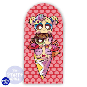 Las Chicas Superpoderosas - Funda para mampara de punta redonda o rectangular Mampara de punta redonda