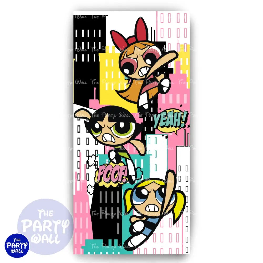 Las Chicas Superpoderosas - Funda para mampara de punta redonda o rectangular Mampara de punta redonda