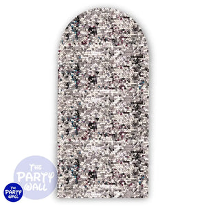 Lentejuela - Funda para mampara de punta redonda o rectangular Mampara de punta redonda