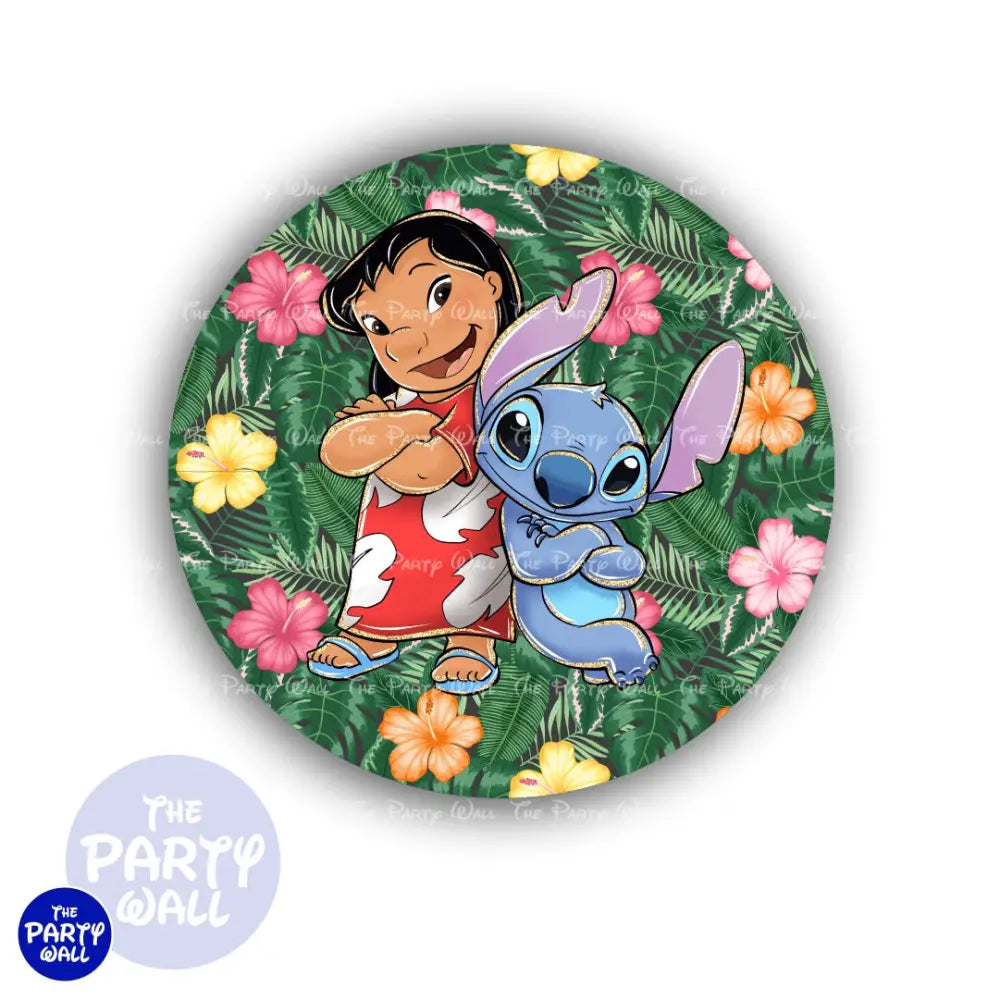 Lilo y Stitch - Funda para mampara circular Circular