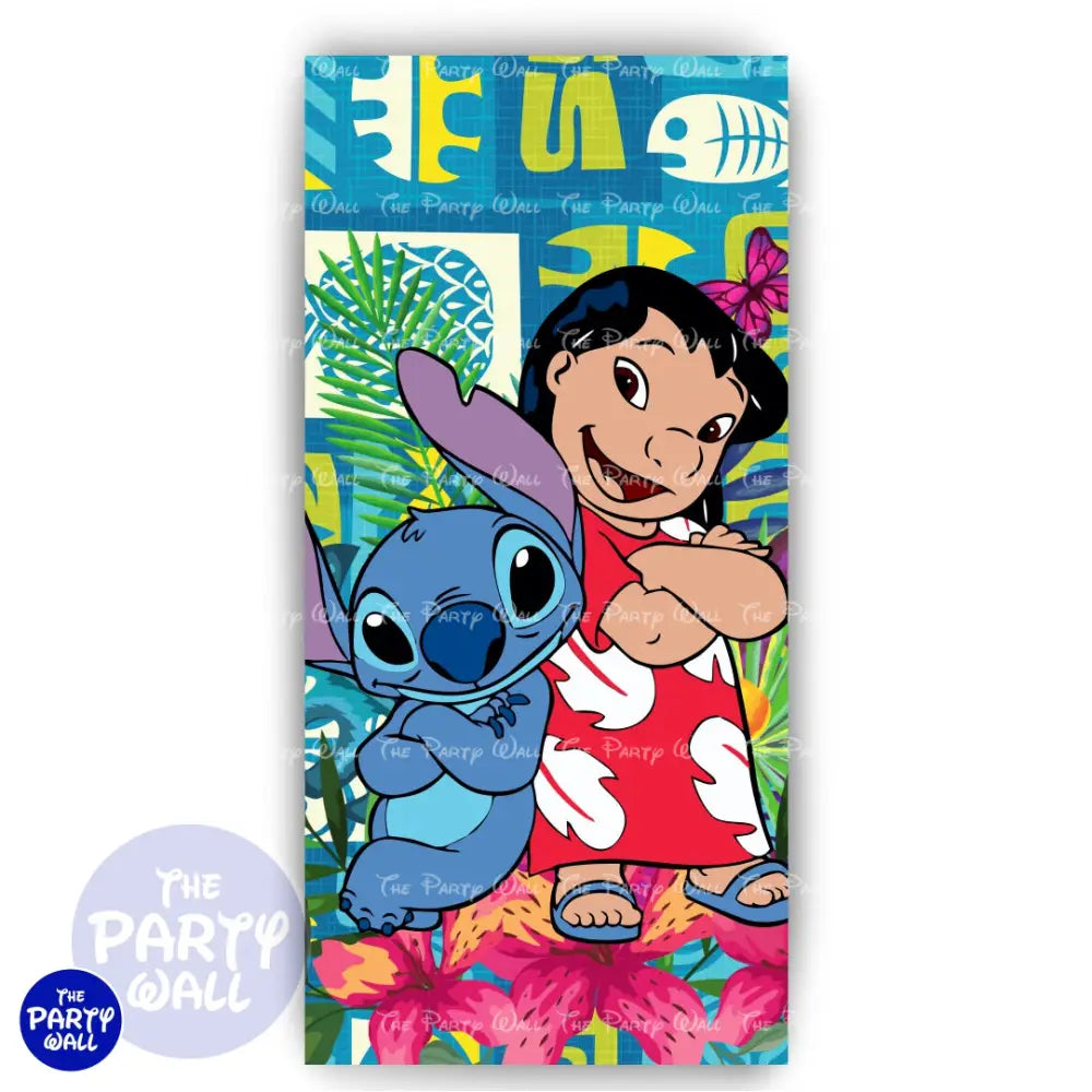 Lilo y Stitch - Funda para mampara de punta redonda o rectangular Mampara de punta redonda
