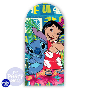 Lilo y Stitch - Funda para mampara de punta redonda o rectangular Mampara de punta redonda