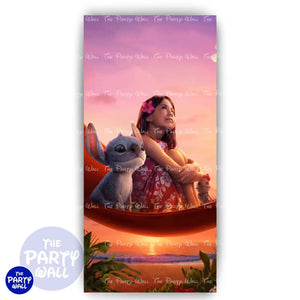 Lilo y Stitch - Funda para mampara de punta redonda o rectangular Mampara de punta redonda