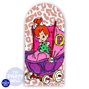 Los Picapiedra - Funda para mampara de punta redonda o rectangular Mampara de punta redonda