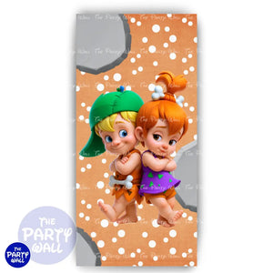 Los Picapiedra - Funda para mampara de punta redonda o rectangular Mampara de punta redonda