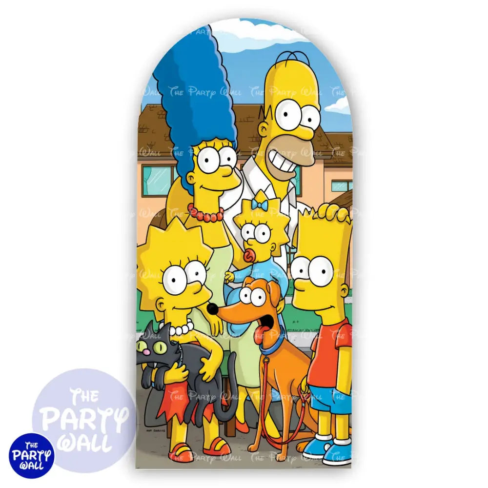 Los Simpsons - Funda para mampara de punta redonda o rectangular Mampara de punta redonda