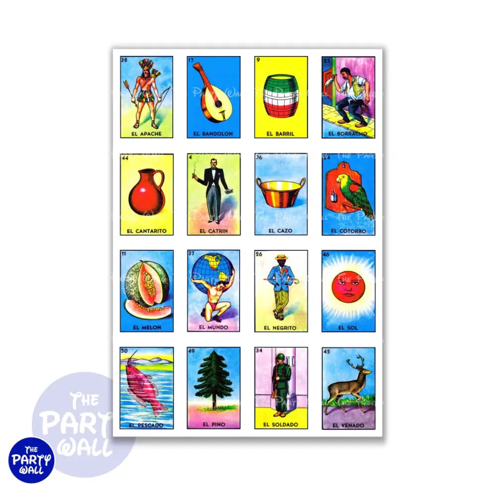 Lotería Mexicana - Funda para mampara cuadrada o rectangular - Cuadrado o Rectangular