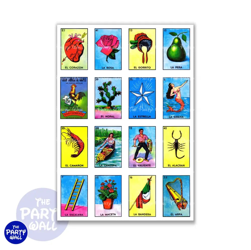 Lotería Mexicana - Funda para mampara cuadrada o rectangular - Cuadrado o Rectangular