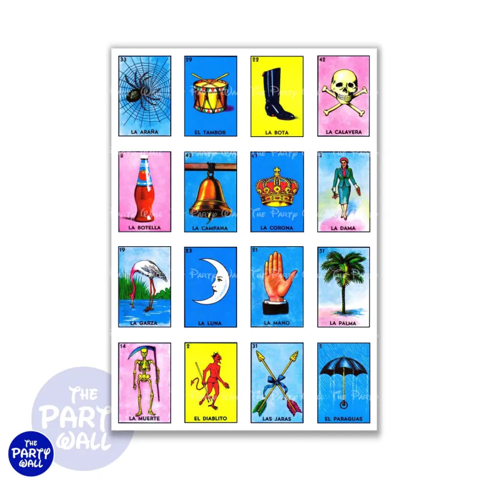 Lotería Mexicana - Funda para mampara cuadrada o rectangular - Cuadrado o Rectangular