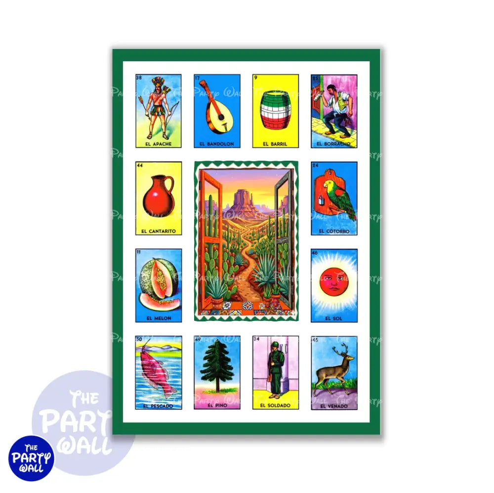 Lotería Mexicana - Funda para mampara cuadrada o rectangular - Cuadrado o Rectangular