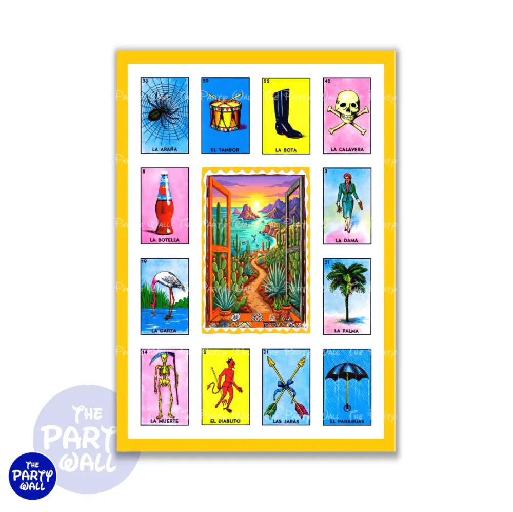 Lotería Mexicana - Funda para mampara cuadrada o rectangular - Cuadrado o Rectangular
