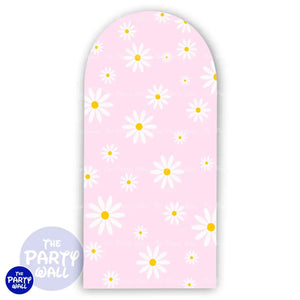 Margaritas / Daisies - Funda para mampara de punta redonda o rectangular Mampara de punta redonda