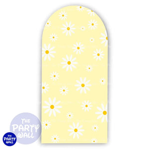 Margaritas / Daisies - Funda para mampara de punta redonda o rectangular Mampara de punta redonda