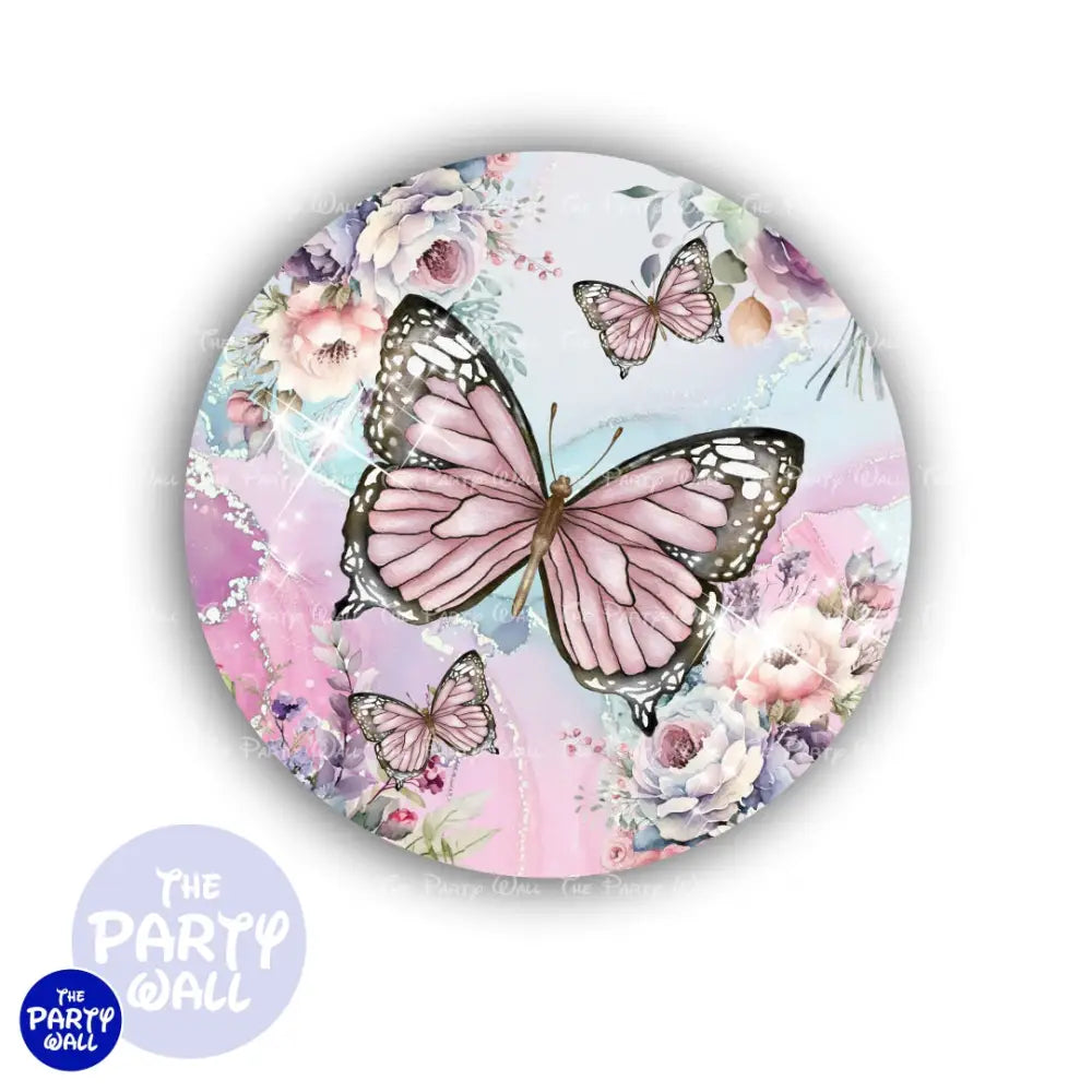 Mariposas - Funda para mampara circular Circular