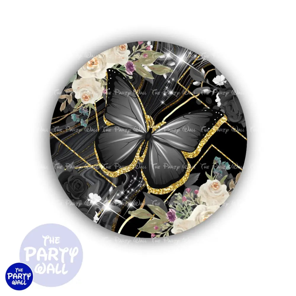 Mariposas - Funda para mampara circular Circular