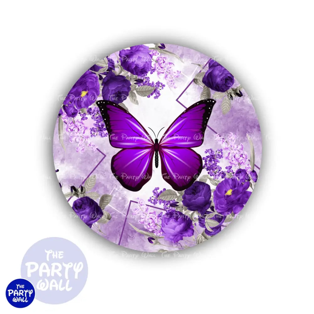 Mariposas - Funda para mampara circular Circular