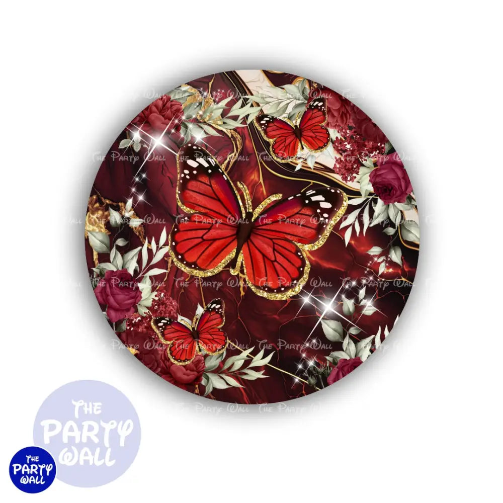 Mariposas - Funda para mampara circular Circular