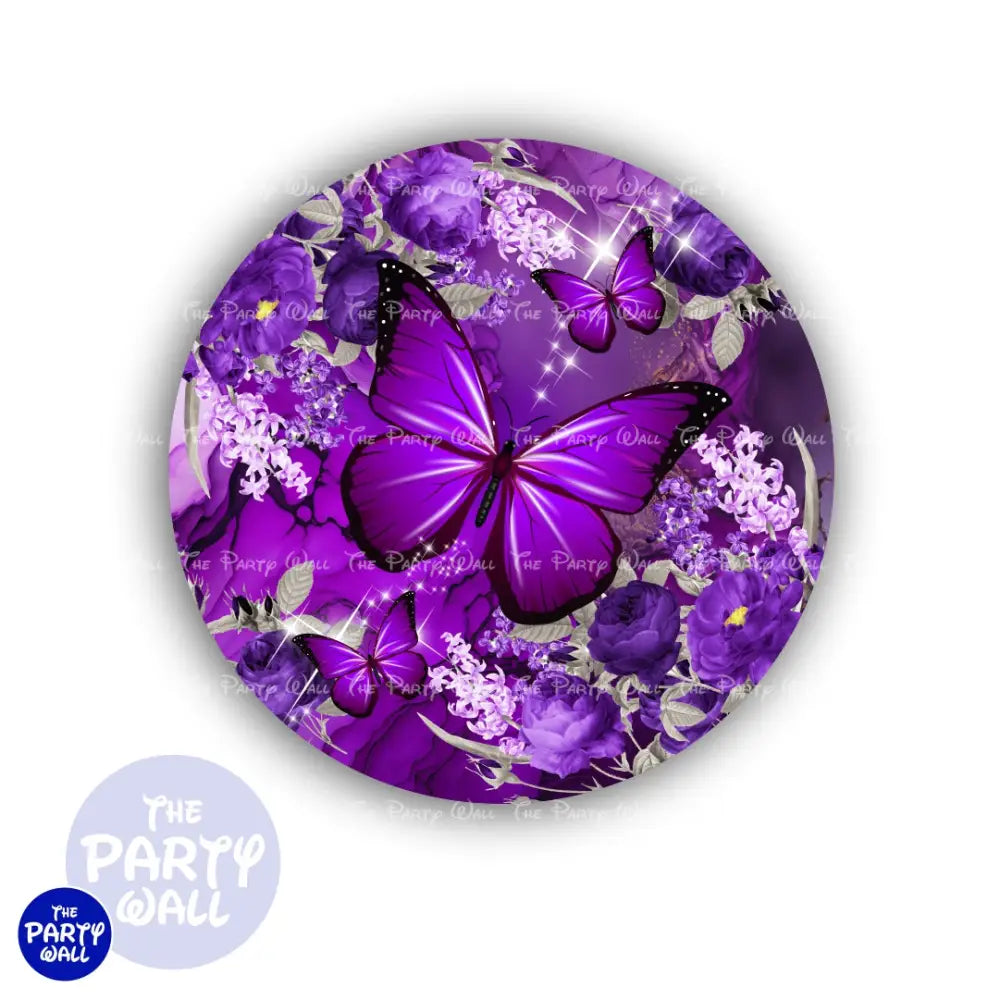 Mariposas - Funda para mampara circular Circular