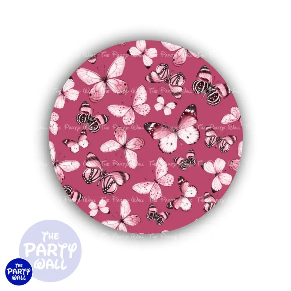 Mariposas - Funda para mampara circular Circular