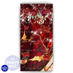 Mariposas - Funda para mampara de punta redonda o rectangular Mampara de punta redonda