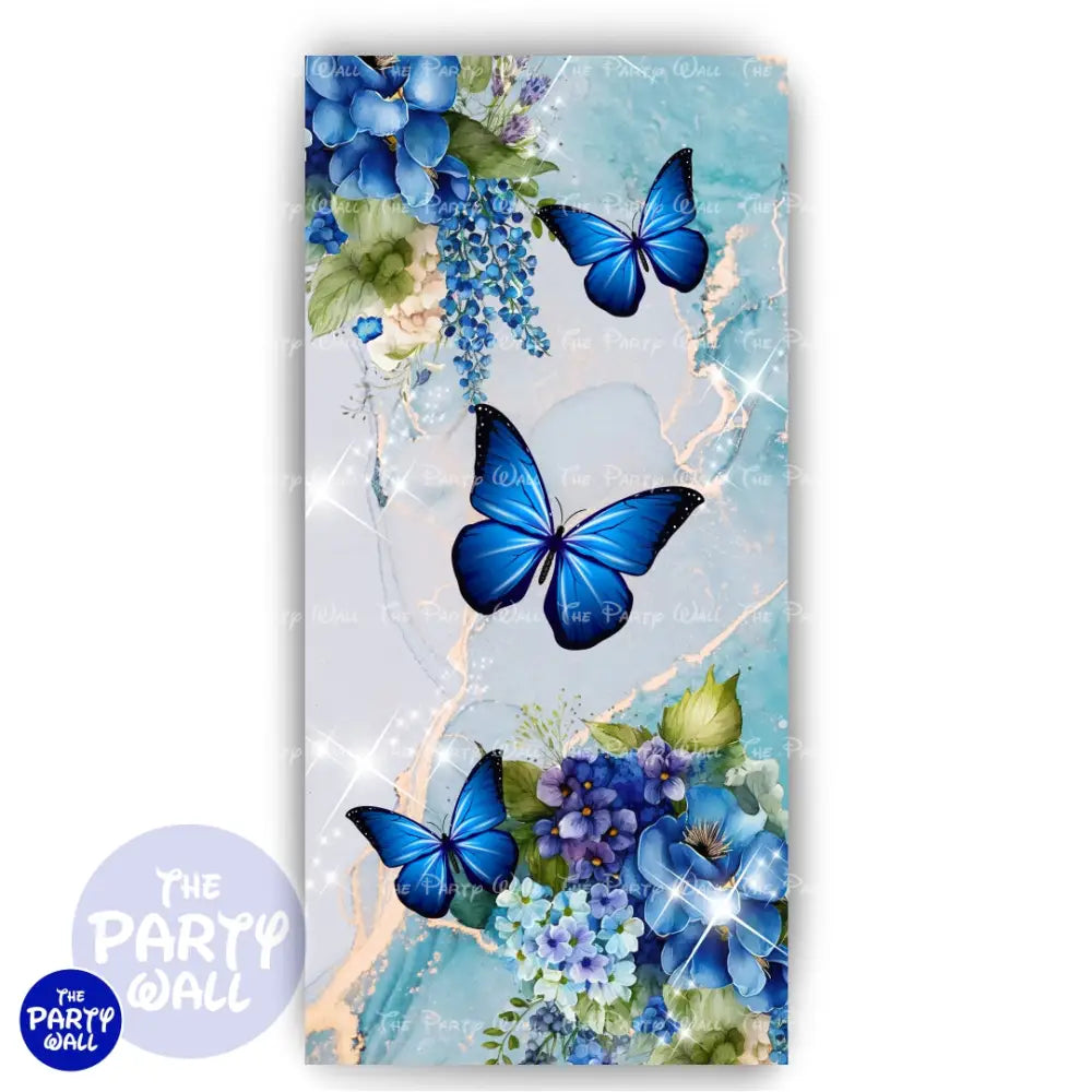 Mariposas - Funda para mampara de punta redonda o rectangular Mampara de punta redonda