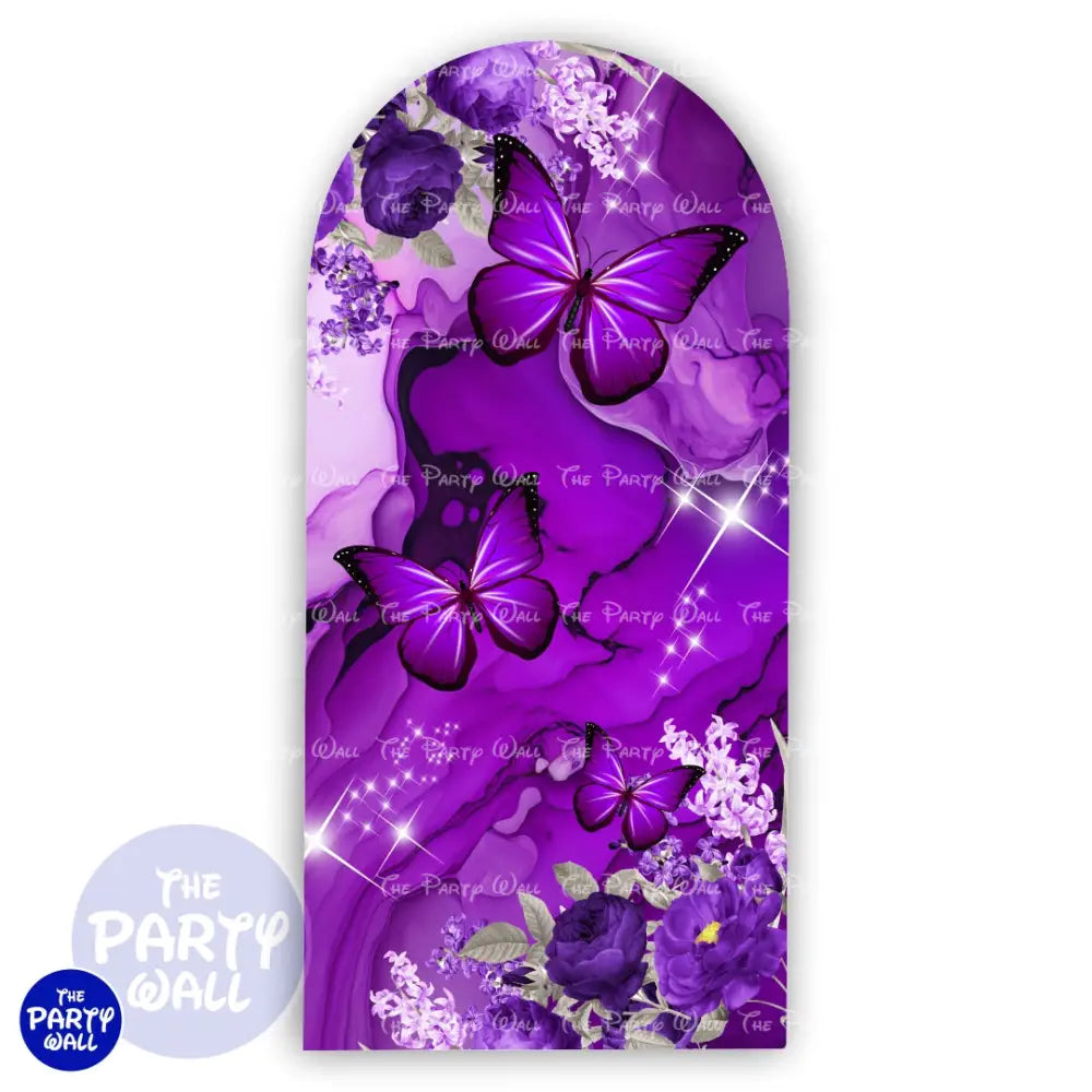 Mariposas - Funda para mampara de punta redonda o rectangular Mampara de punta redonda