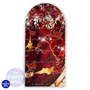 Mariposas - Funda para mampara de punta redonda o rectangular Mampara de punta redonda